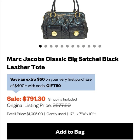 Marc Jacobs Classic Large Leather Tote - Picture 11 of 11